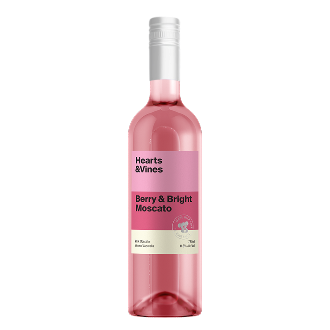 Hearts & Vines Berry and Bright Pink Moscato 750mL